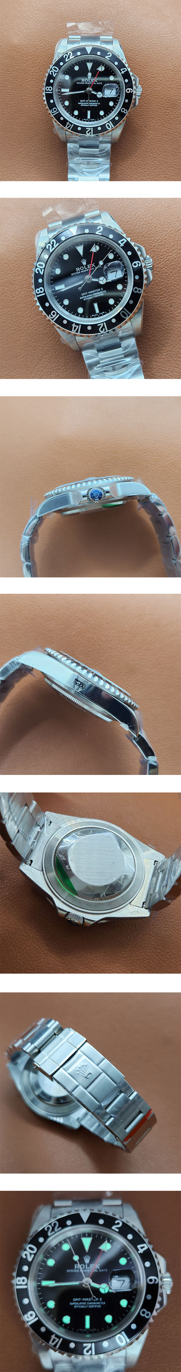 【GM製 3186搭載】ロレックスコピー時計 GMTマスター II 16710 ブラック 男性用腕時計 